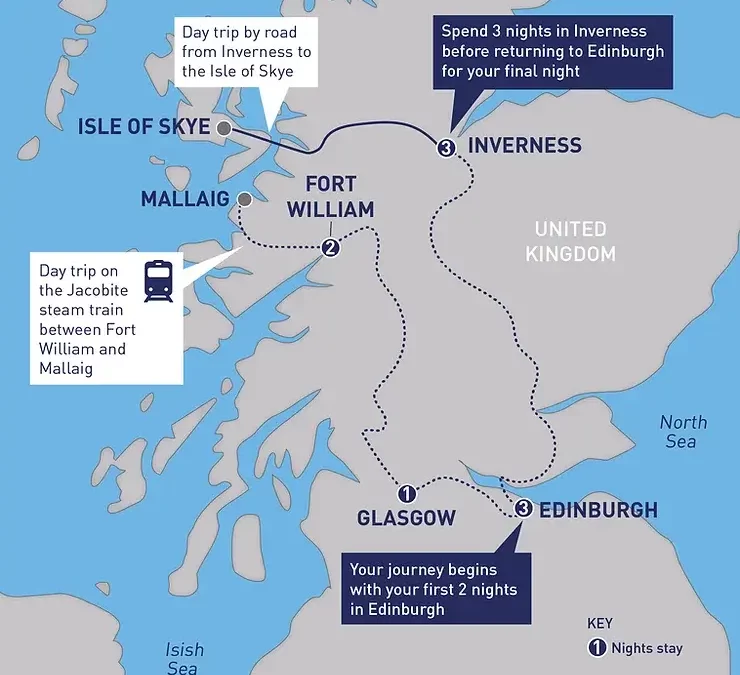 Touring Scotland by Train – 10 Day Pre-Planned Tour